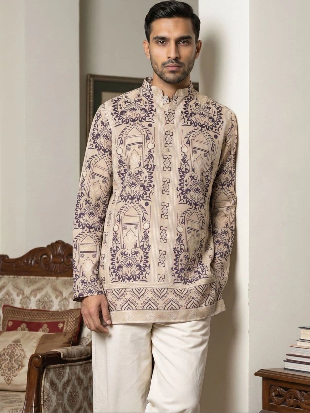Jompers Men Ethnic Motifs Printed Kurta - view 1