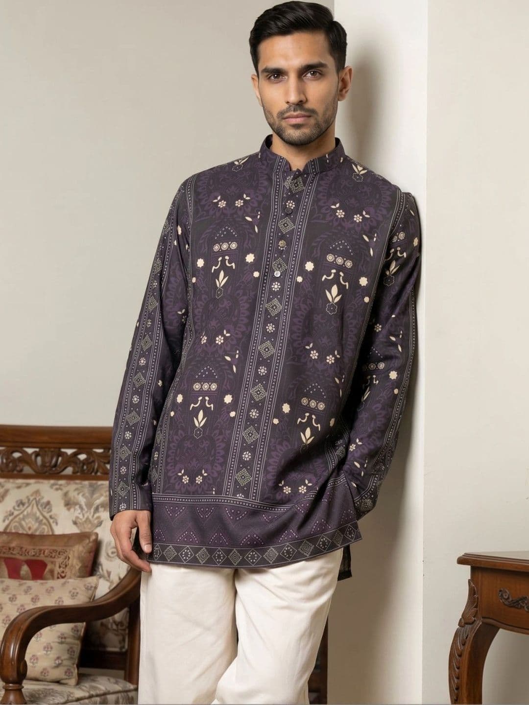 Jompers Men Ethnic Motifs Printed Kurta - view 1