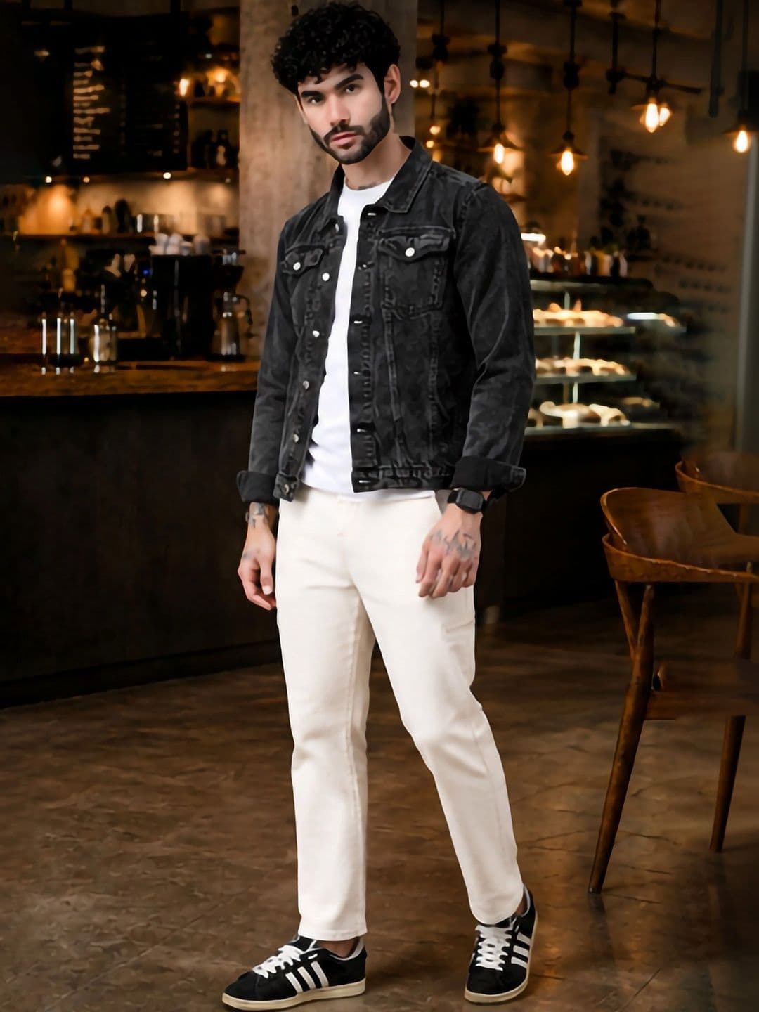 LINARIA Men Washed Outdoor Denim Jacket - view 1