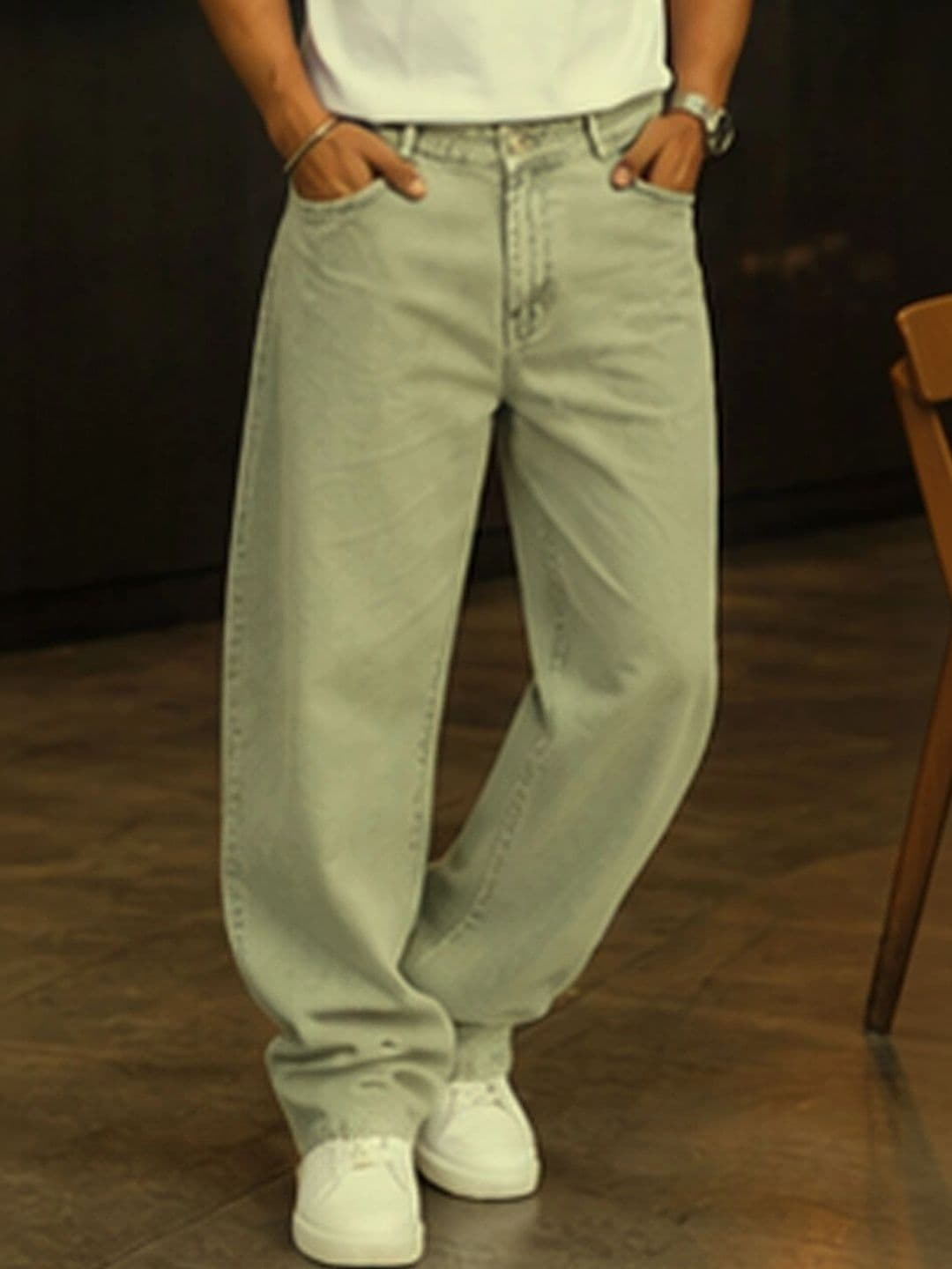 LINARIA Men Classic Relaxed Fit Mid-Rise Stretchable Jeans - view 1