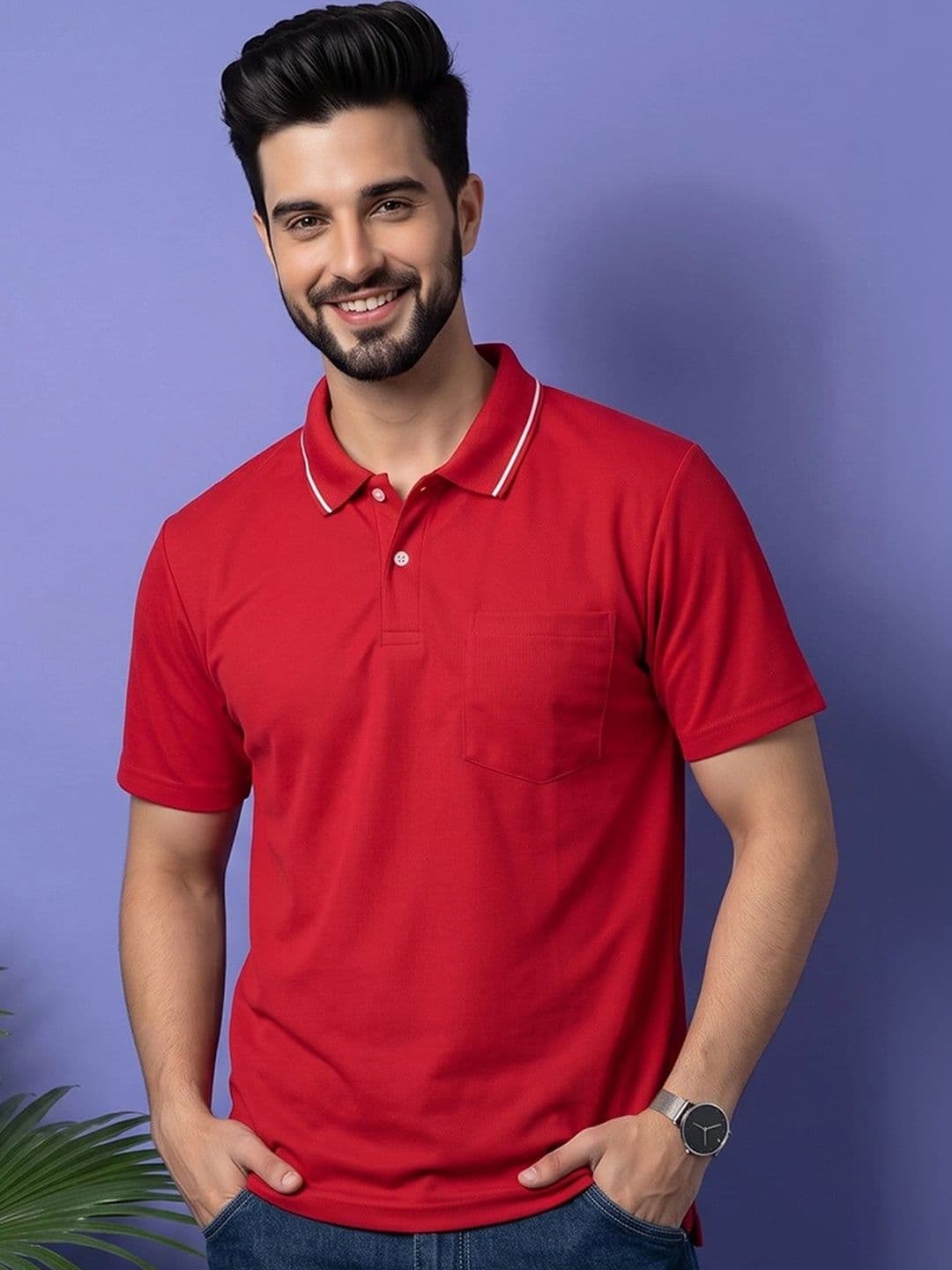 Kook N Keech Men Polo Collar Pockets T-shirt - view 1