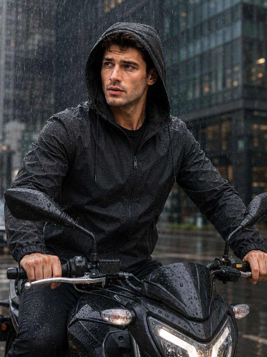 CARABA Men Hooded Rain Jacket - view 1