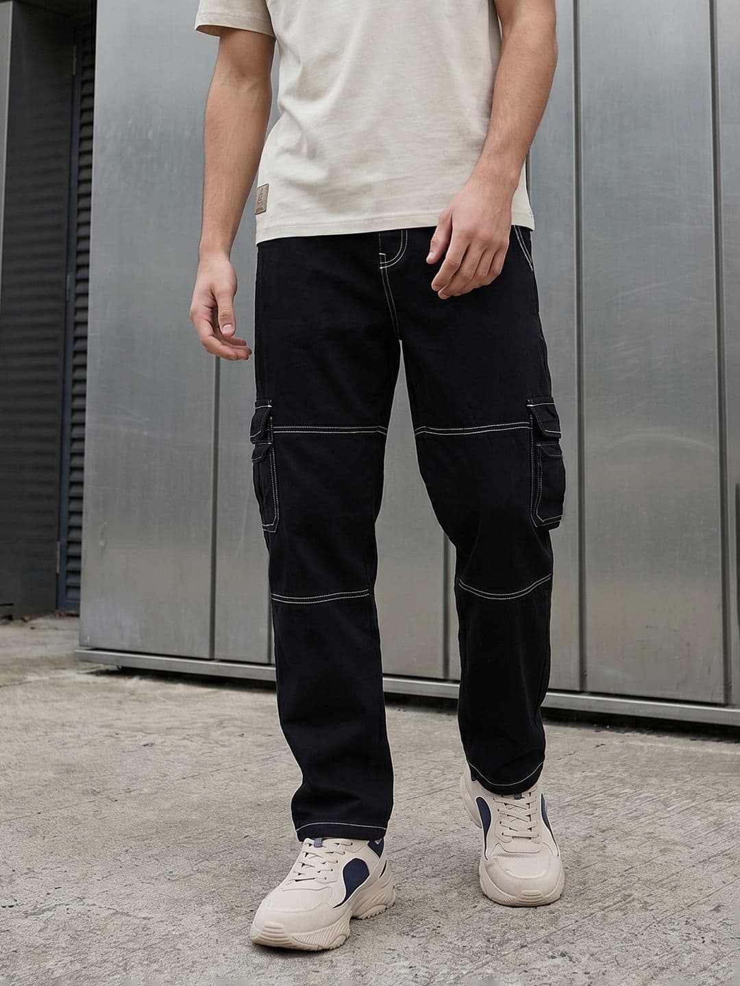 FCUK Men Cargo Style Pure Cotton Jeans - view 1