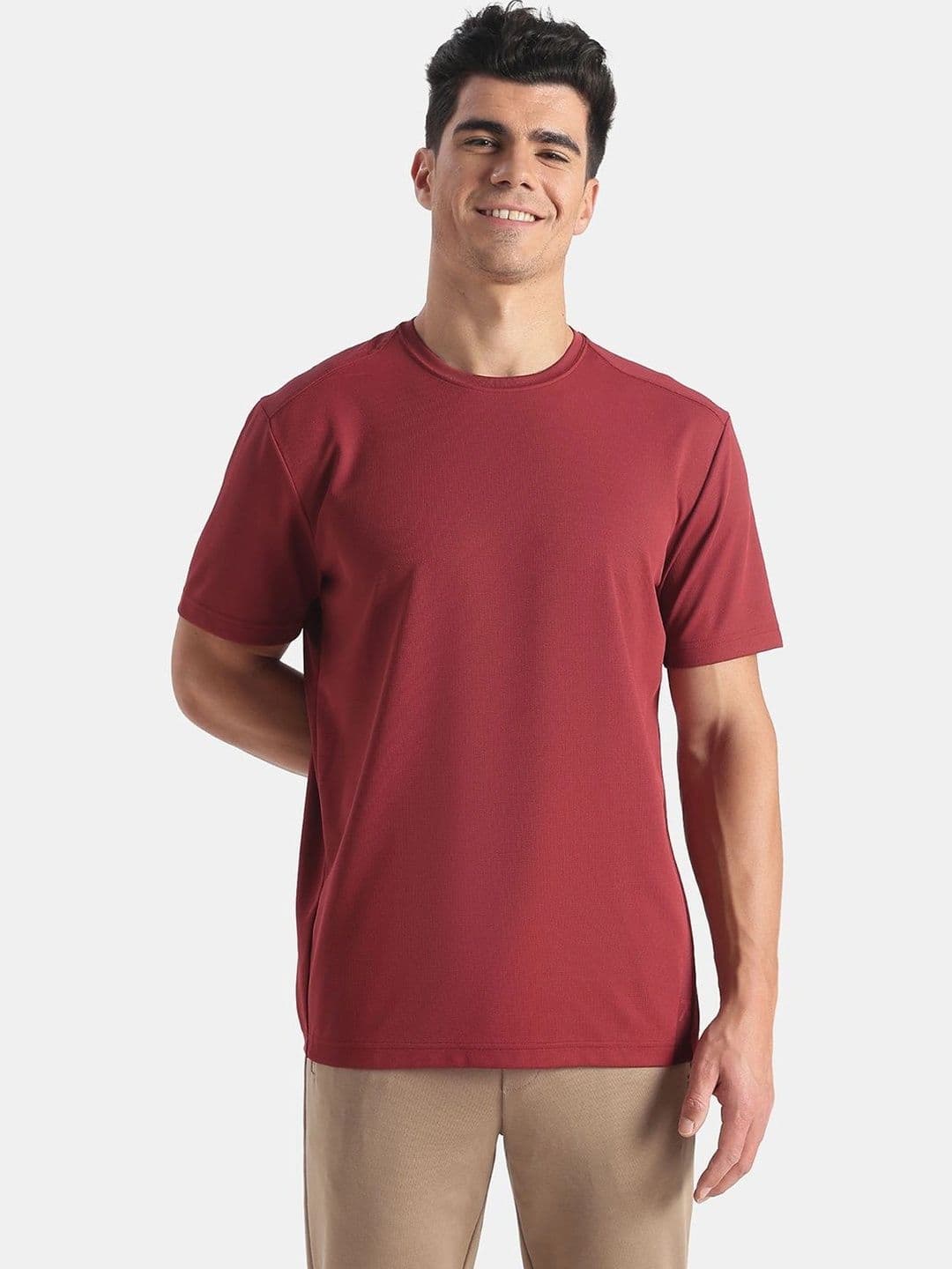Jockey Microfiber Fabric Round Neck Half Sleeve T-Shirt with StayFresh Treatment - AM74 - view 1