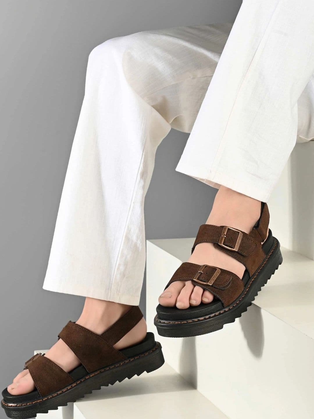 Roadster Men Leather Comfort Sandals - view 1