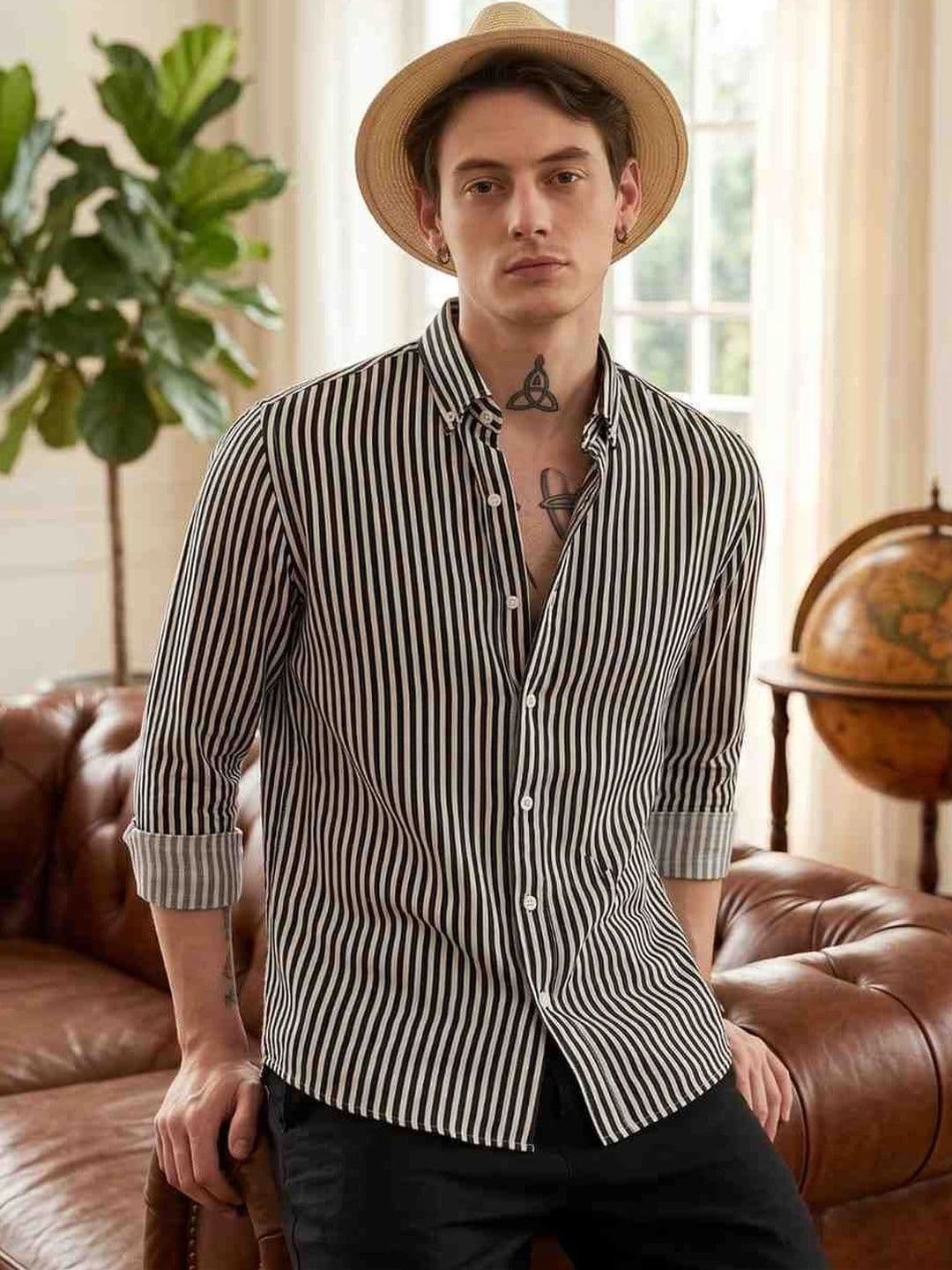 US MORATIO AMERICA Men Striped Casual Shirt - view 1