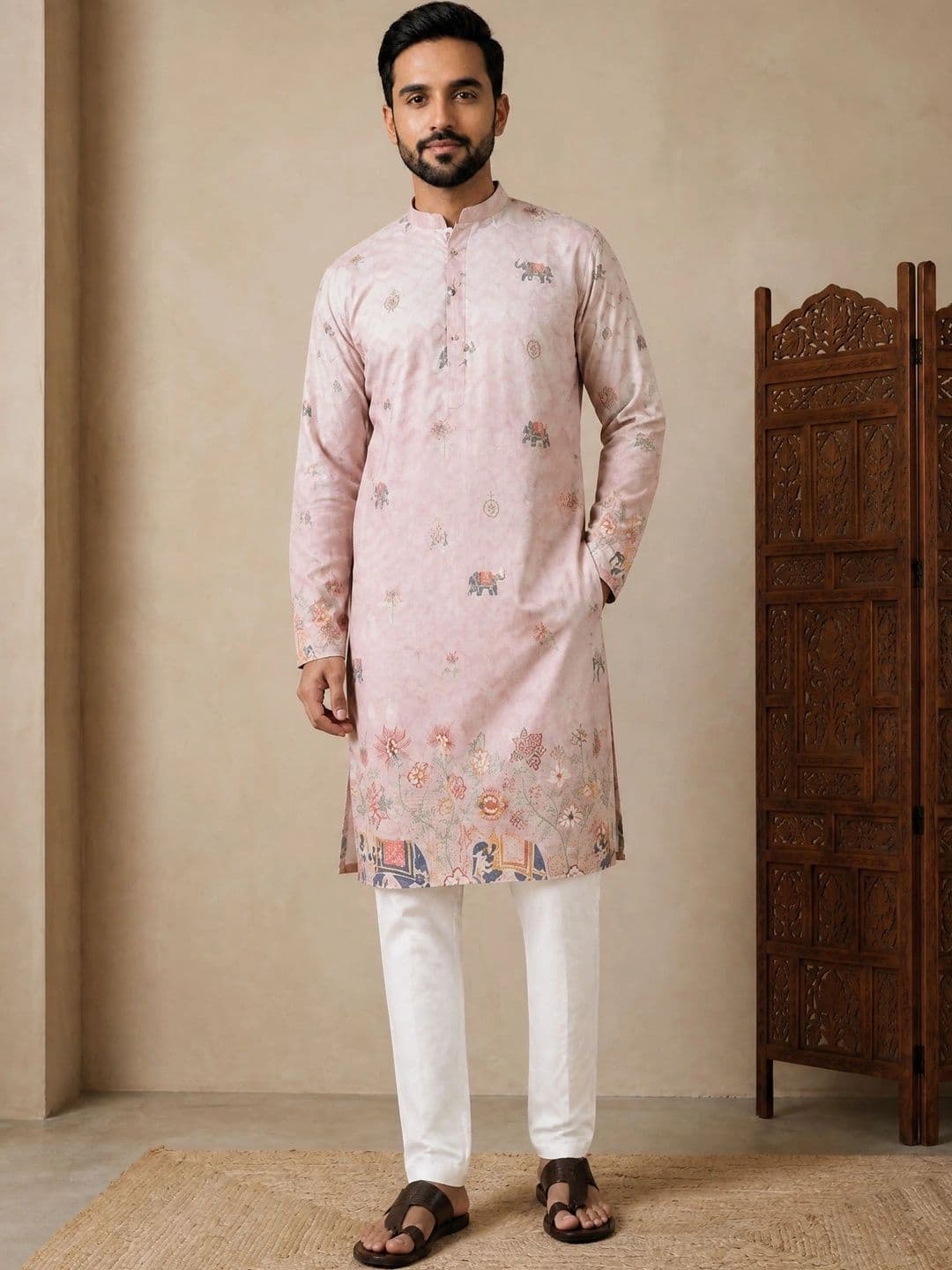 Moda Rapido Men Ethnic Motifs Printed Indie Prints Kurta - view 1