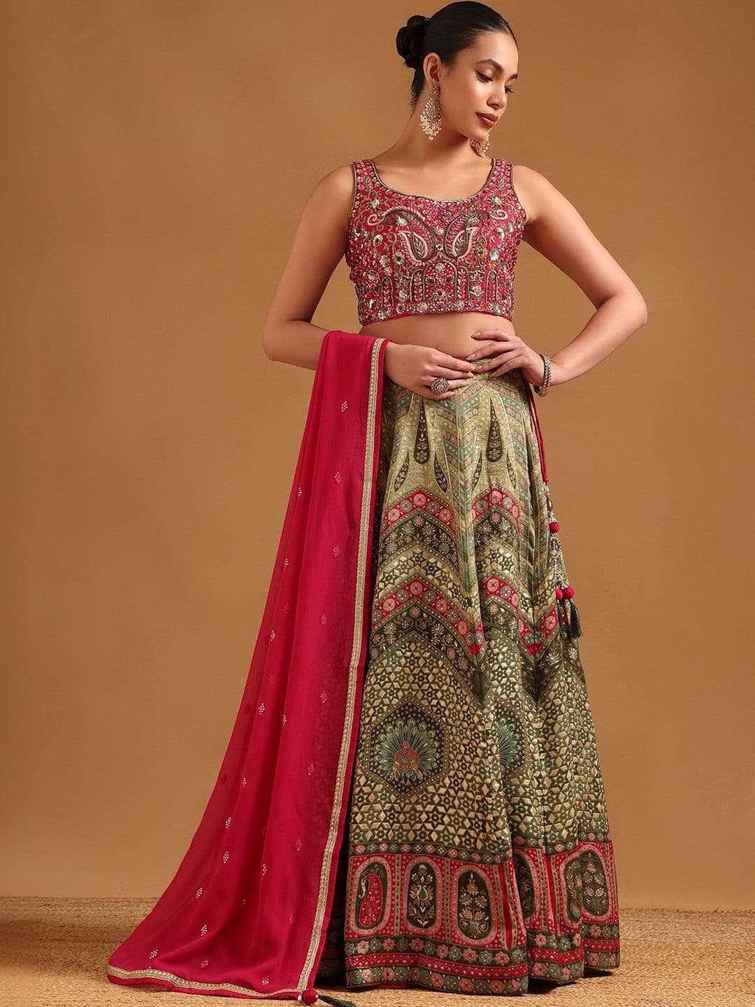 Soch Embellished Sequinned Ready to Wear Lehenga & Blouse With Dupatta - view 1