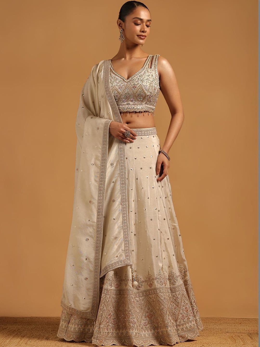 Soch Embroidered Mirror Work Ready to Wear Lehenga & Blouse With Dupatta - view 1