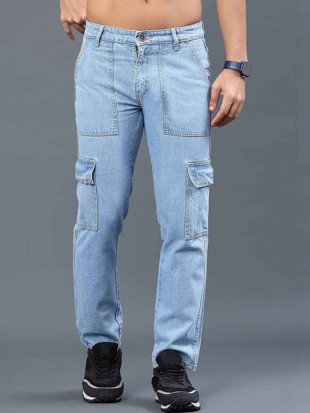 LIMEROAD Men Regular Fit Mid-Rise Stretchable Jeans - view 1