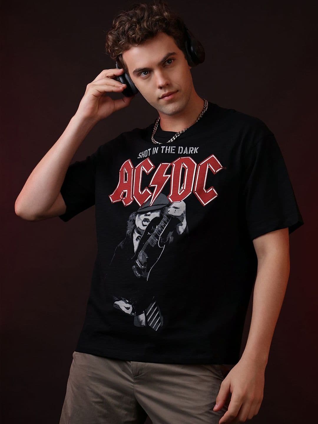 Free Authority Young Men Acdc Printed Oversized Tshirt - view 1