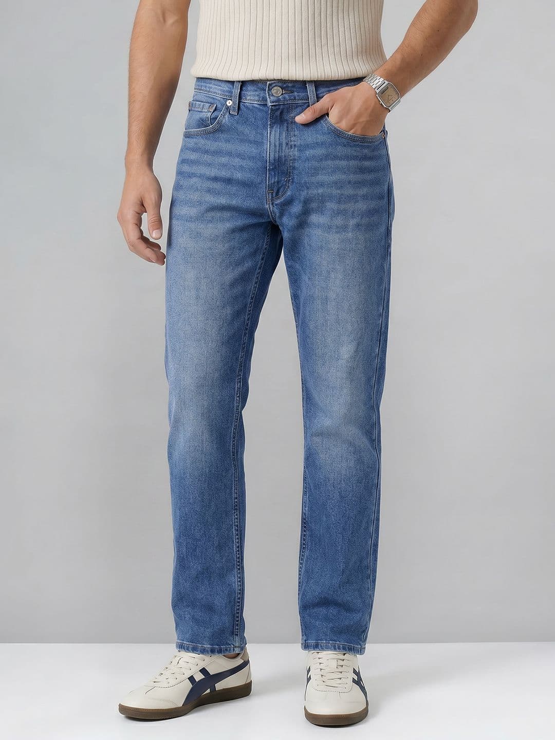 Levis Men 505 Straight Fit Light Fade Jeans - view 1