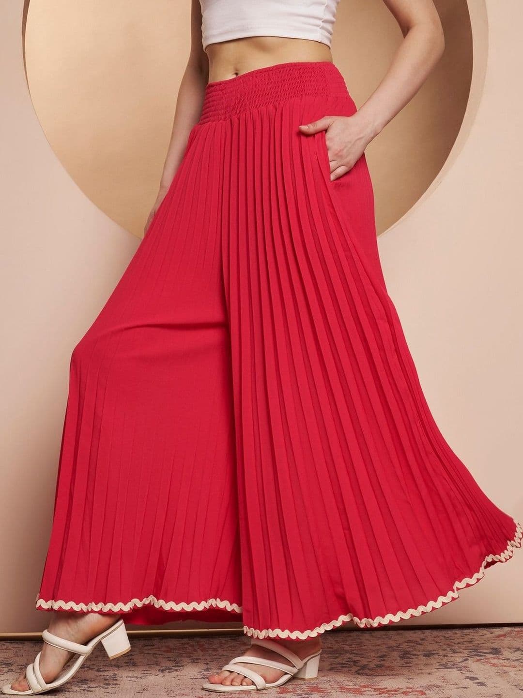 OTABU Women Accordion Pleated Maxi Flared Skirt - view 1
