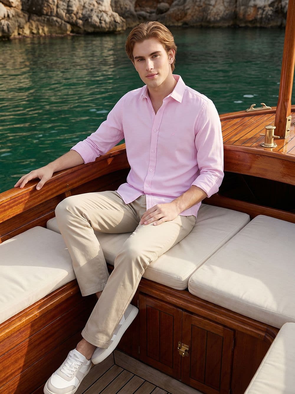 Nautica Self Design Slim Fit Pure Cotton Casual Shirt - view 1