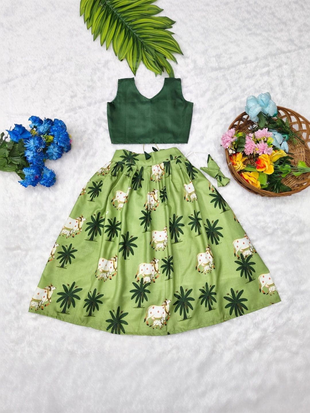 Tiny Twirls Girls Ready to Wear Lehenga & - view 1