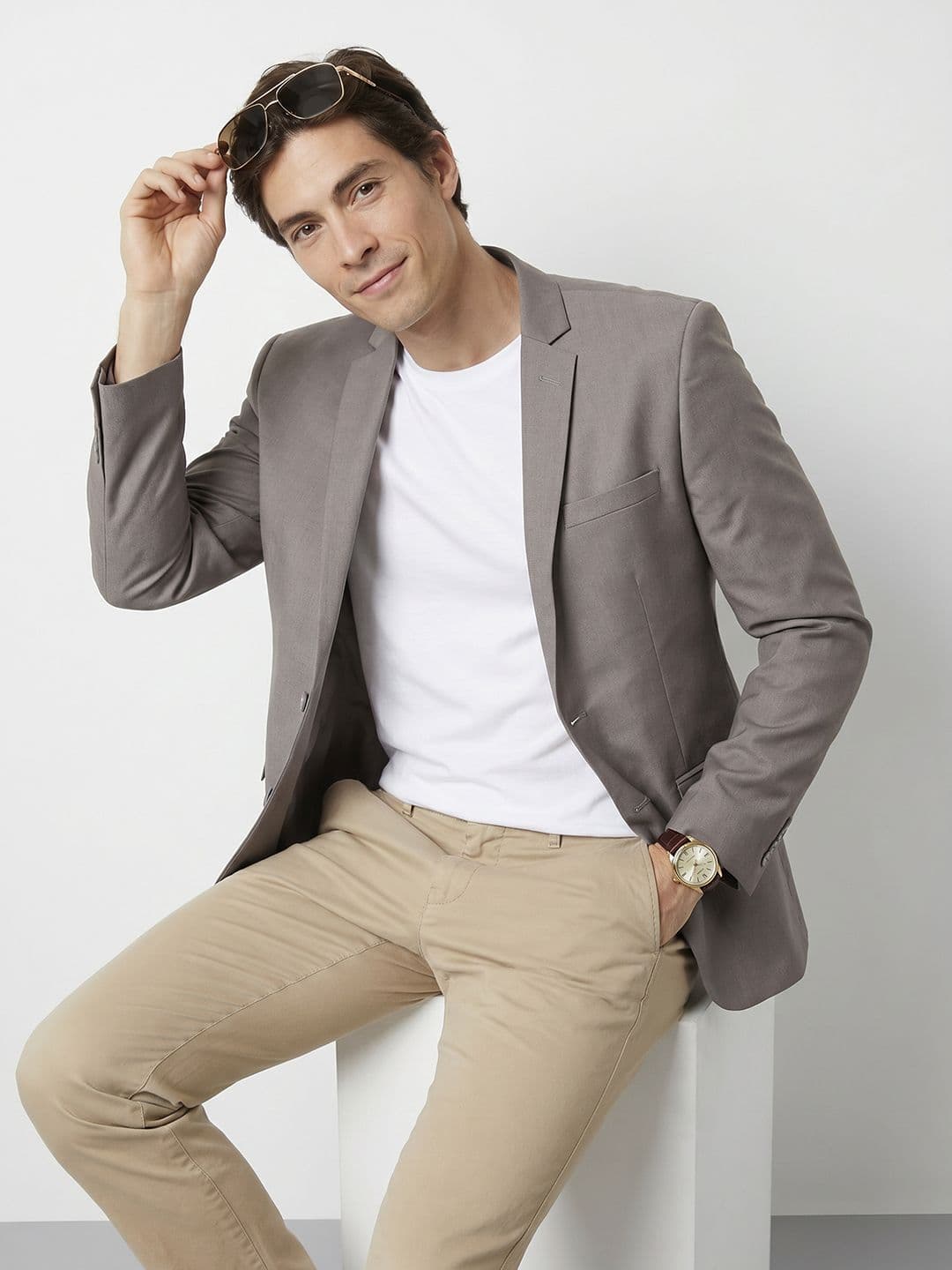 Mast & Harbour Notched Lapel Single Breasted Casual Blazer
