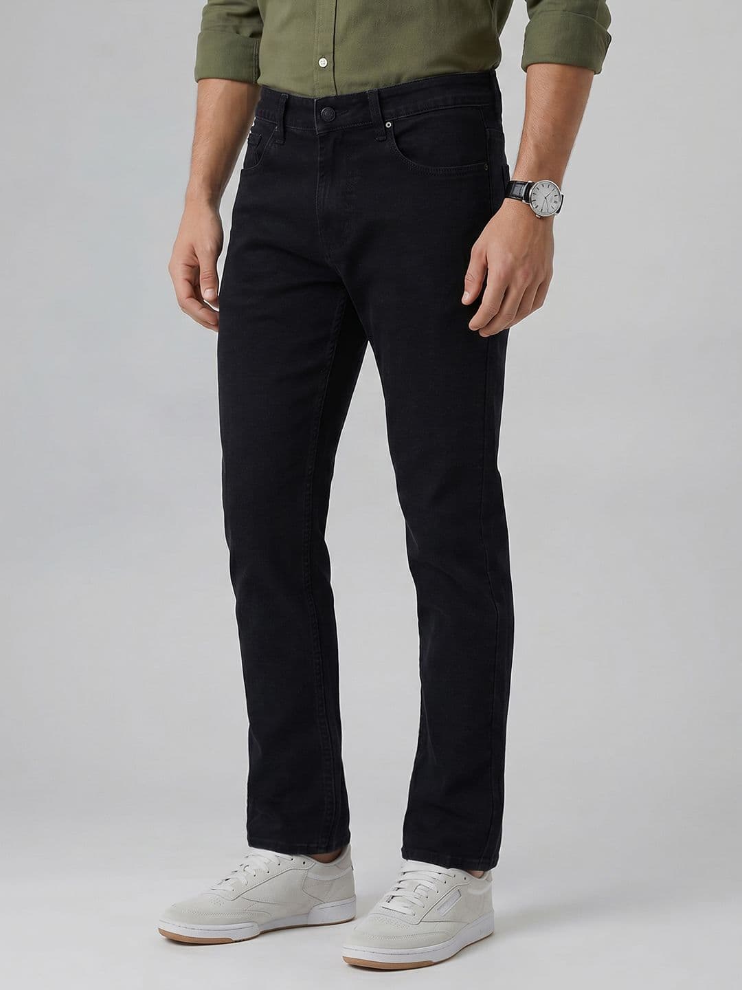 Spykar Men Ricardo Mid Rise Straight Fit black Jeans - view 1