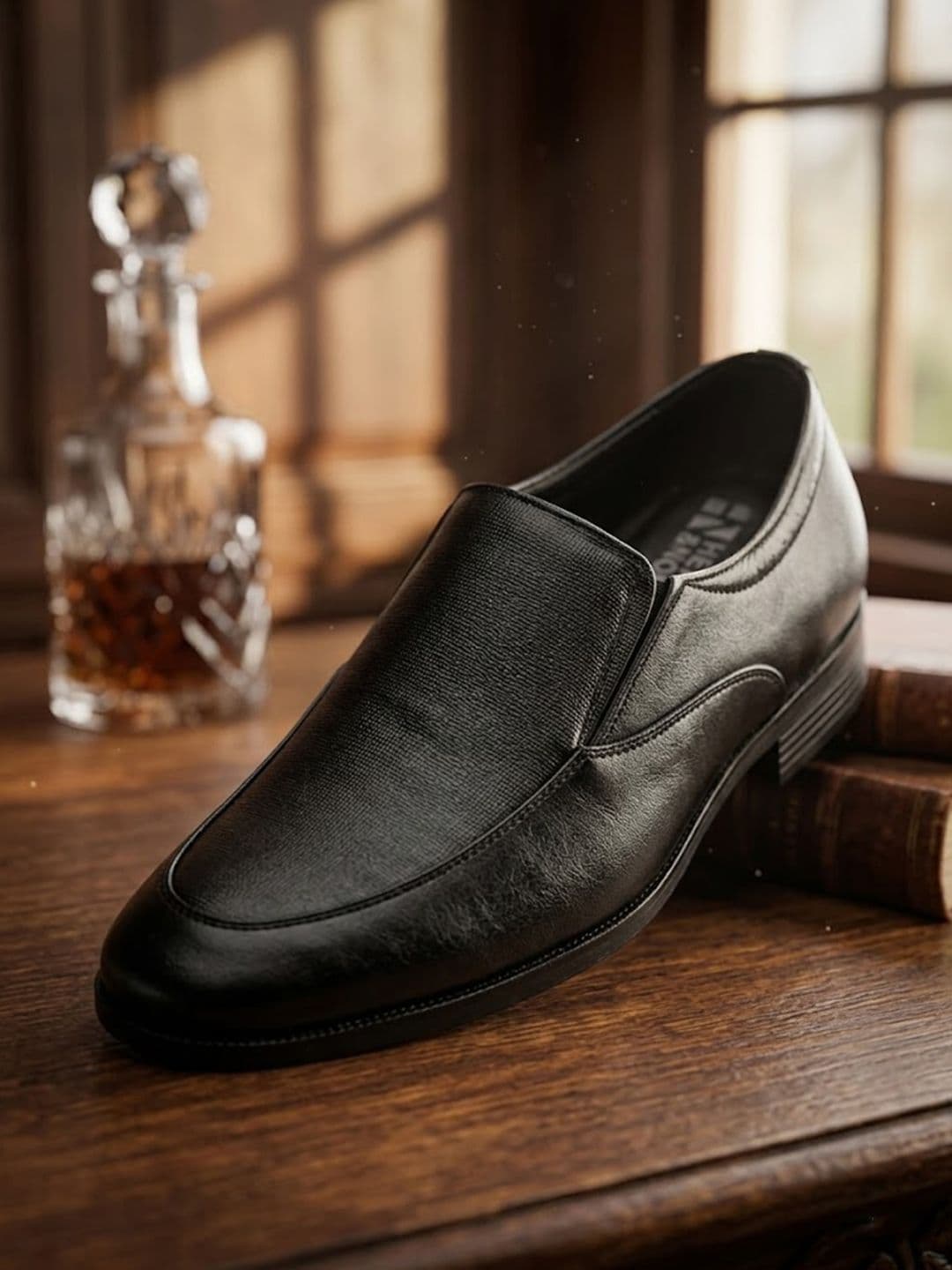 HERE&NOW Men Textured Round Toe Slip-On Formal Shoes - view 1
