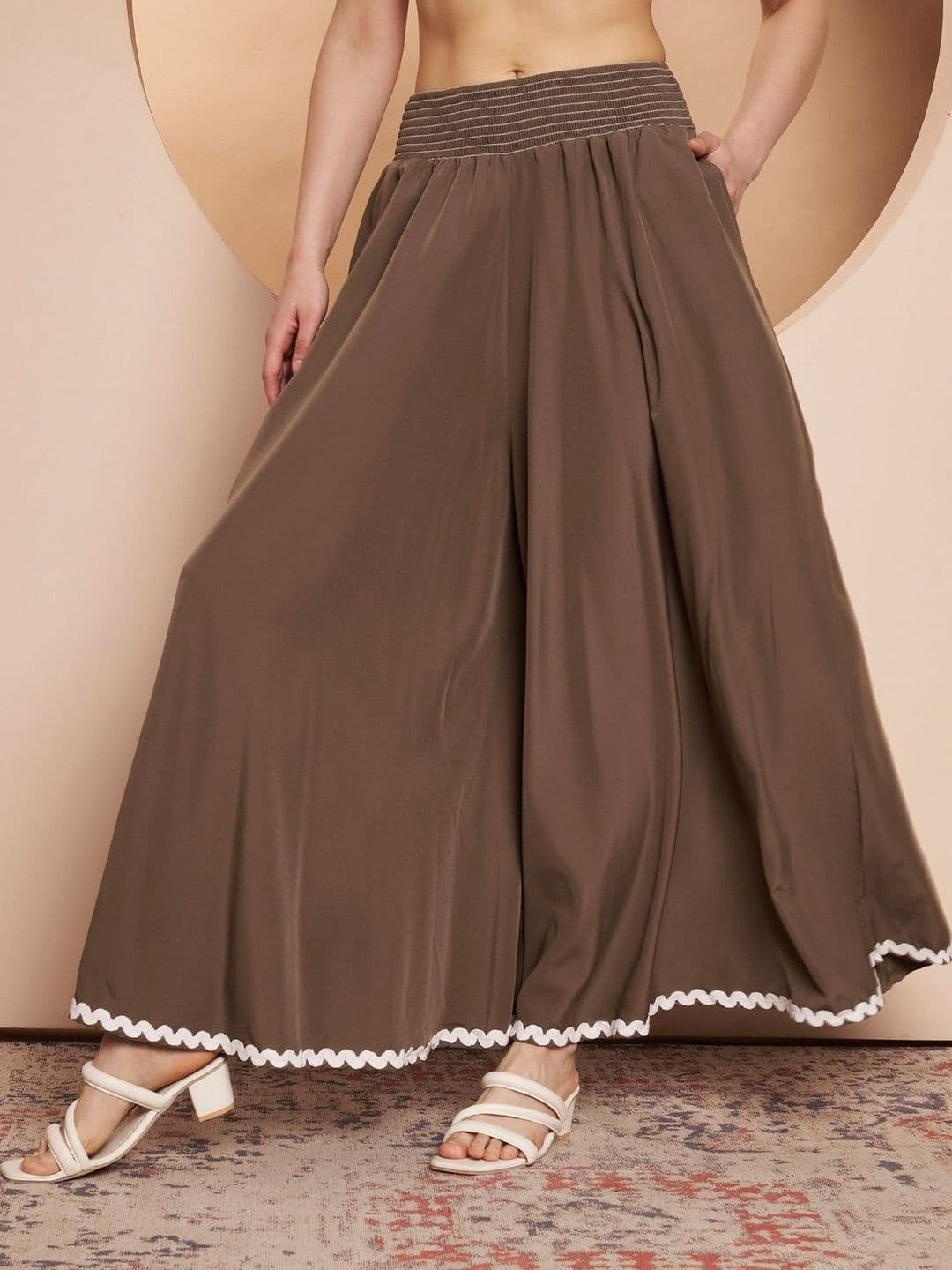 OTABU Women Hem Design Flared Palazzos - view 1