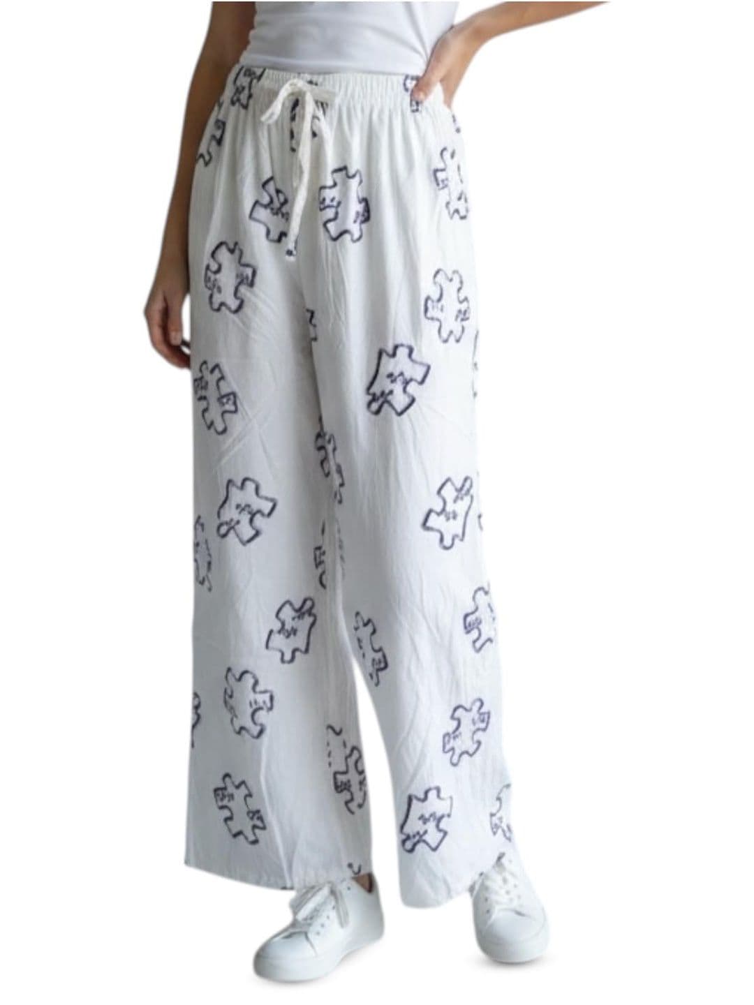 Nelwin Ji Women Printed Knitted Palazzos - view 1