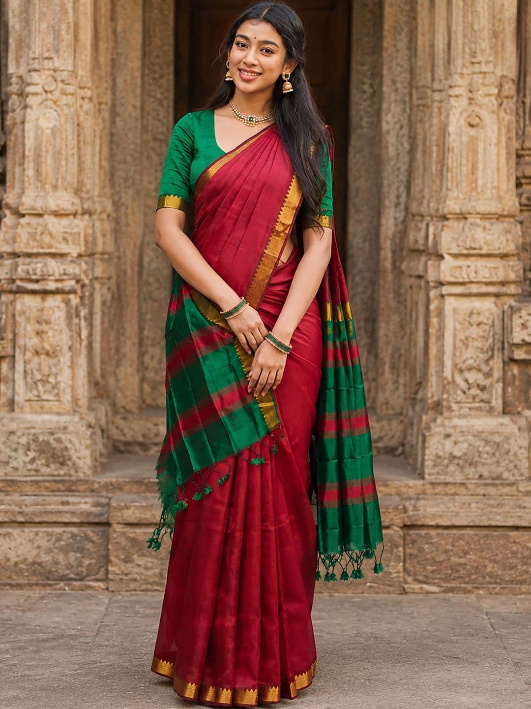 Moda Rapido Zari Kanjeevaram Saree - view 1