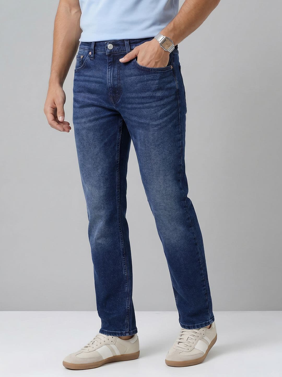 Levis Men 505 Straight Fit Stretchable Jeans - view 1