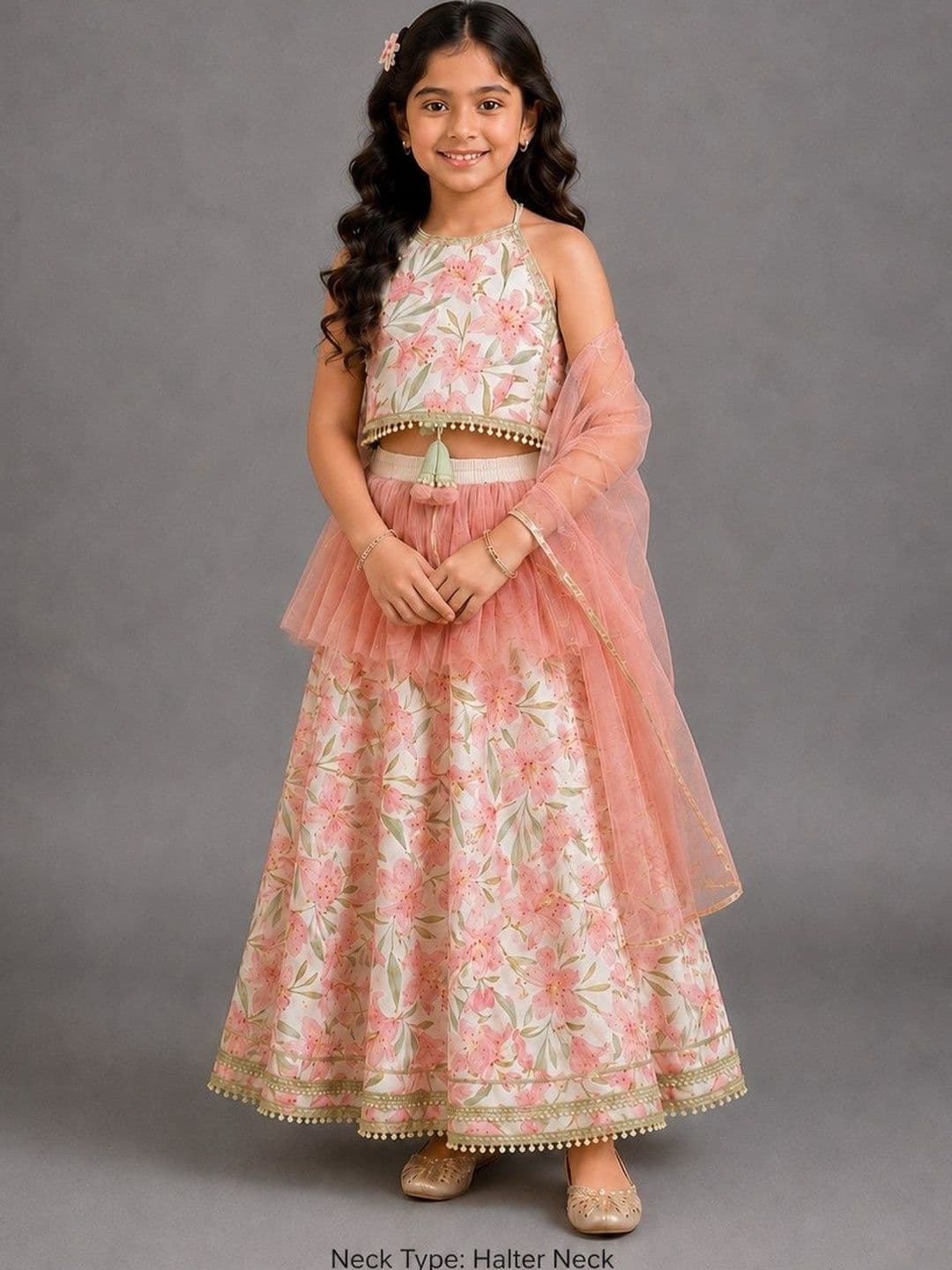The Little Tales Girls Printed Ready to Wear Lehenga & Blouse With Dupatta - view 1