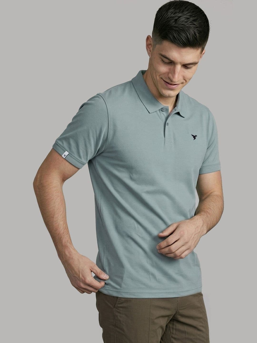 Technosport Men Brand Logo Polo Collar Slim Fit T-shirt - view 1