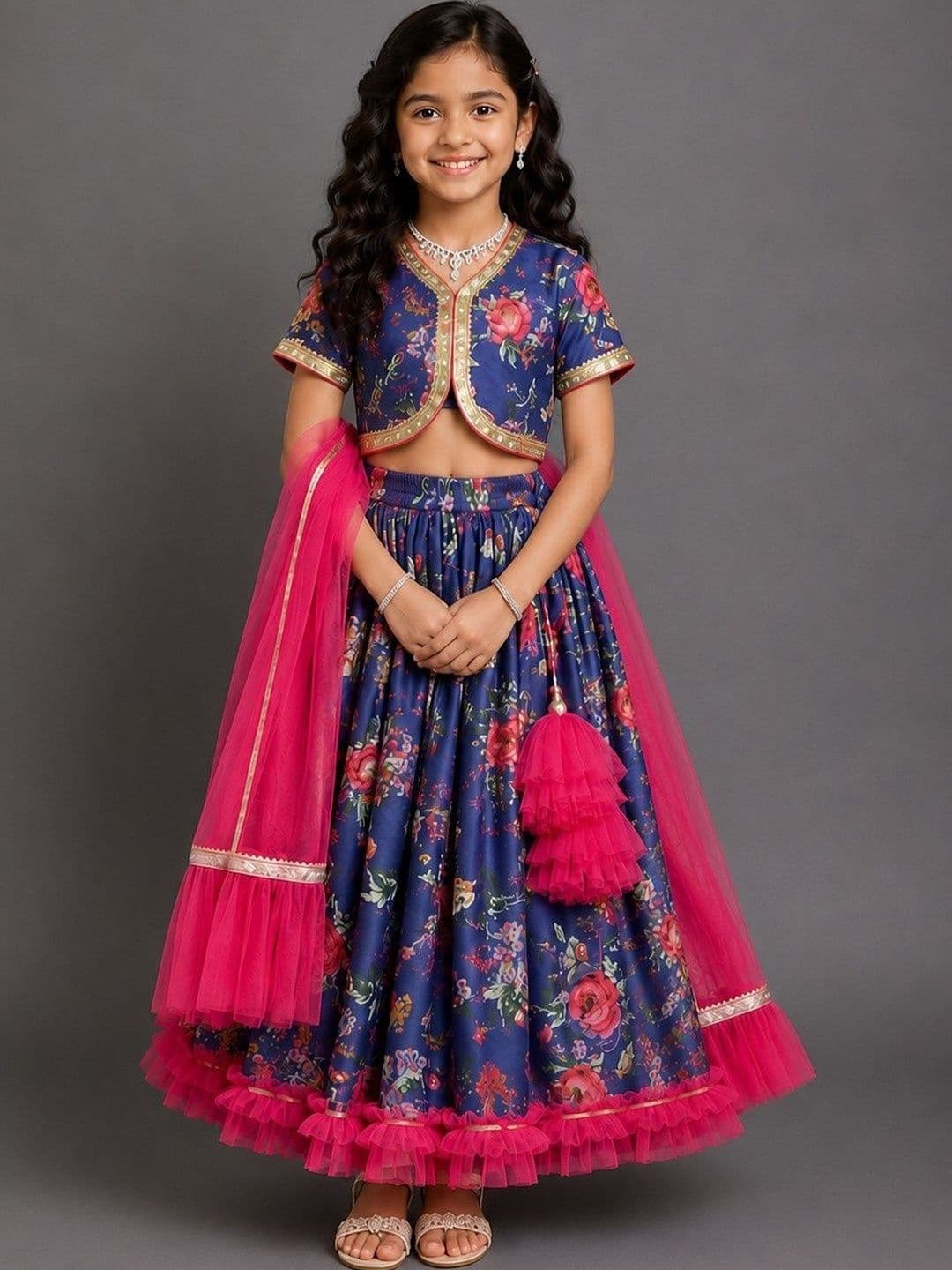 The Little Tales Girls Ready to Wear Lehenga & Blouse With Dupatta - view 1