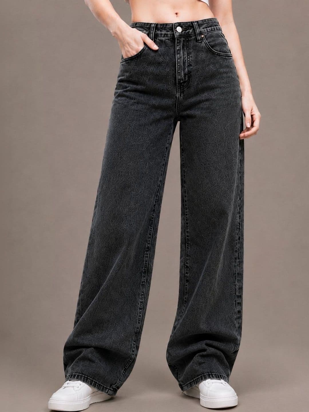 glitchez Women Comfort Wide Leg High-Rise Stretchable Jeans - view 1