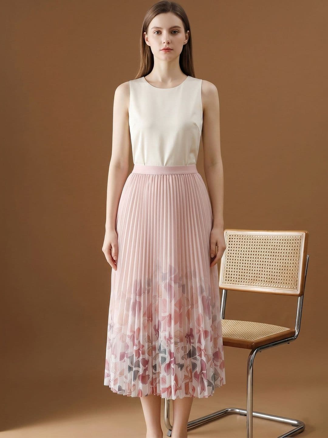 StyleCast x Revolte Women Floral Midi A-Line Skirt - view 1