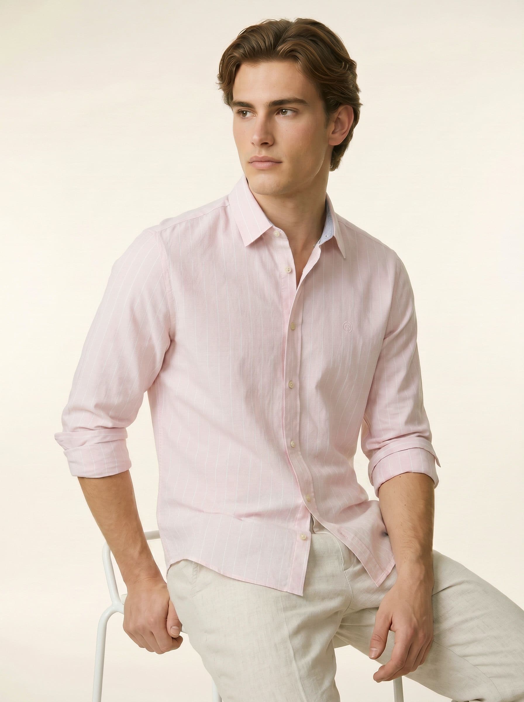 Nautica Vertical Striped Pure Cotton Casual Shirt - view 1