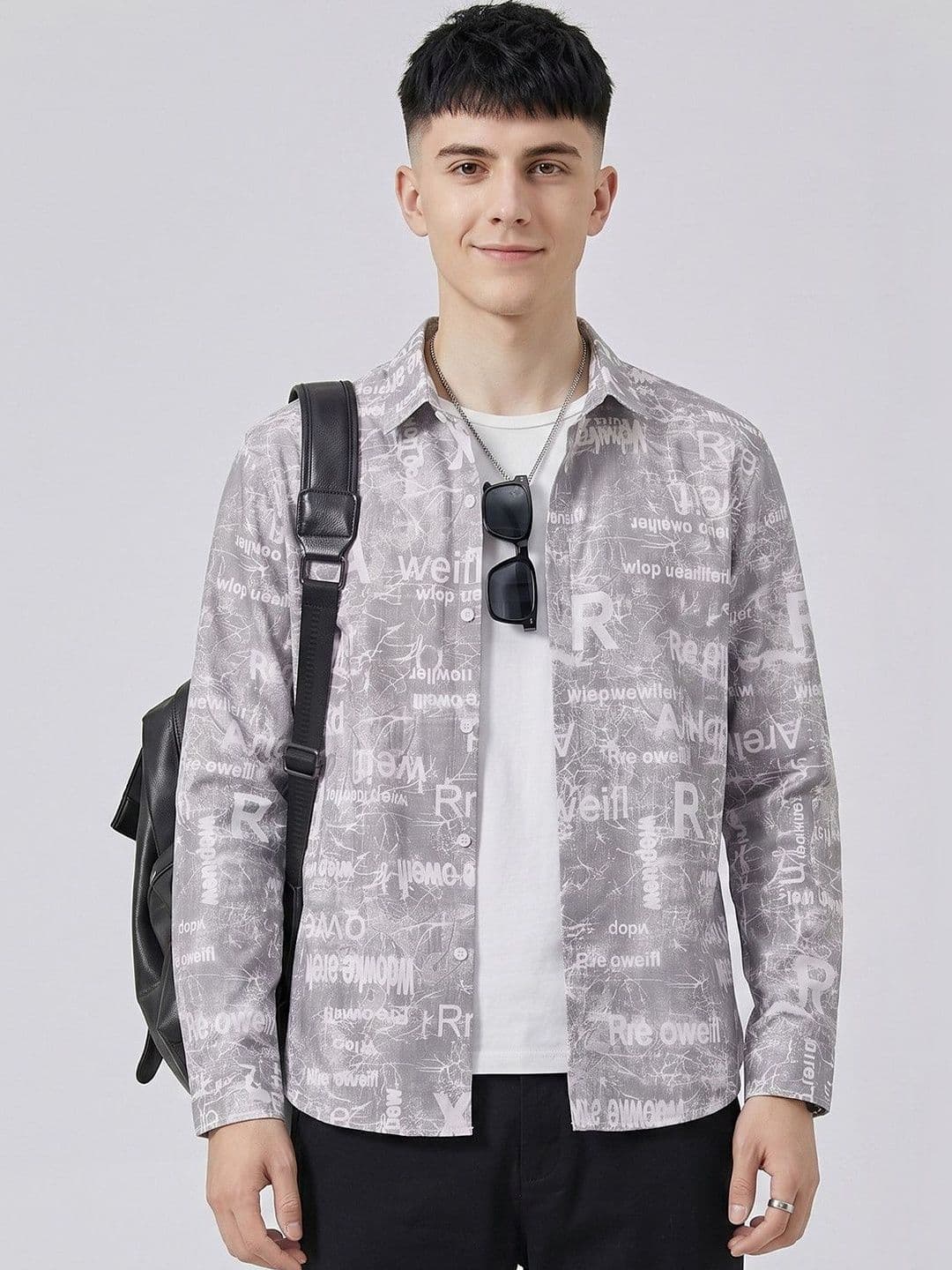 Suo Men Printed Casual Shirt - view 1