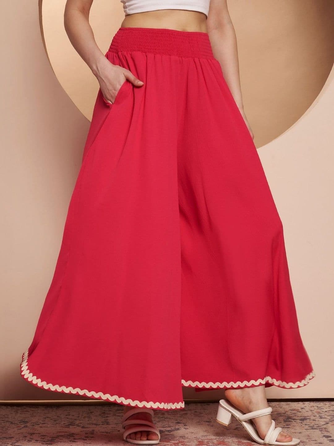 LookShine Women Tiered Midi Flared Palazzos - view 1