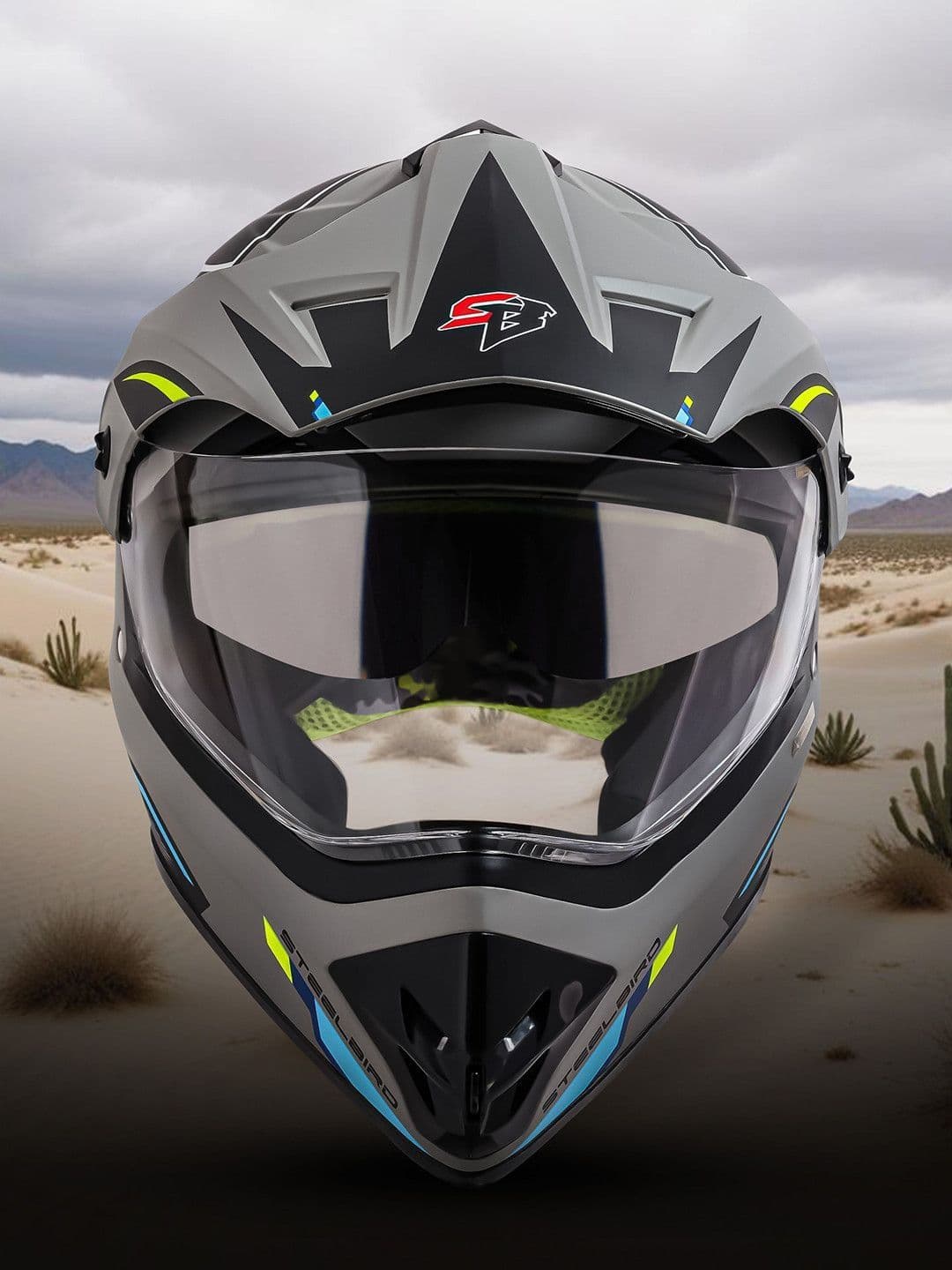 Steelbird SBH 13 ISS Racer Double Visor Full Face Helmet