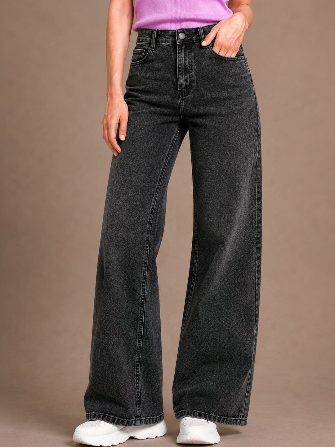 glitchez Women Comfort Wide Leg High-Rise Stretchable Jeans - view 1