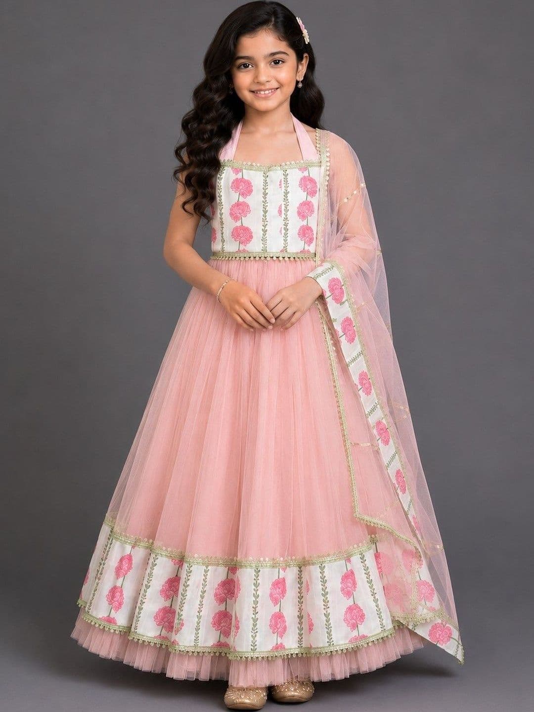 The Little Tales Girls Printed Ready to Wear Lehenga & Blouse With Dupatta - view 1