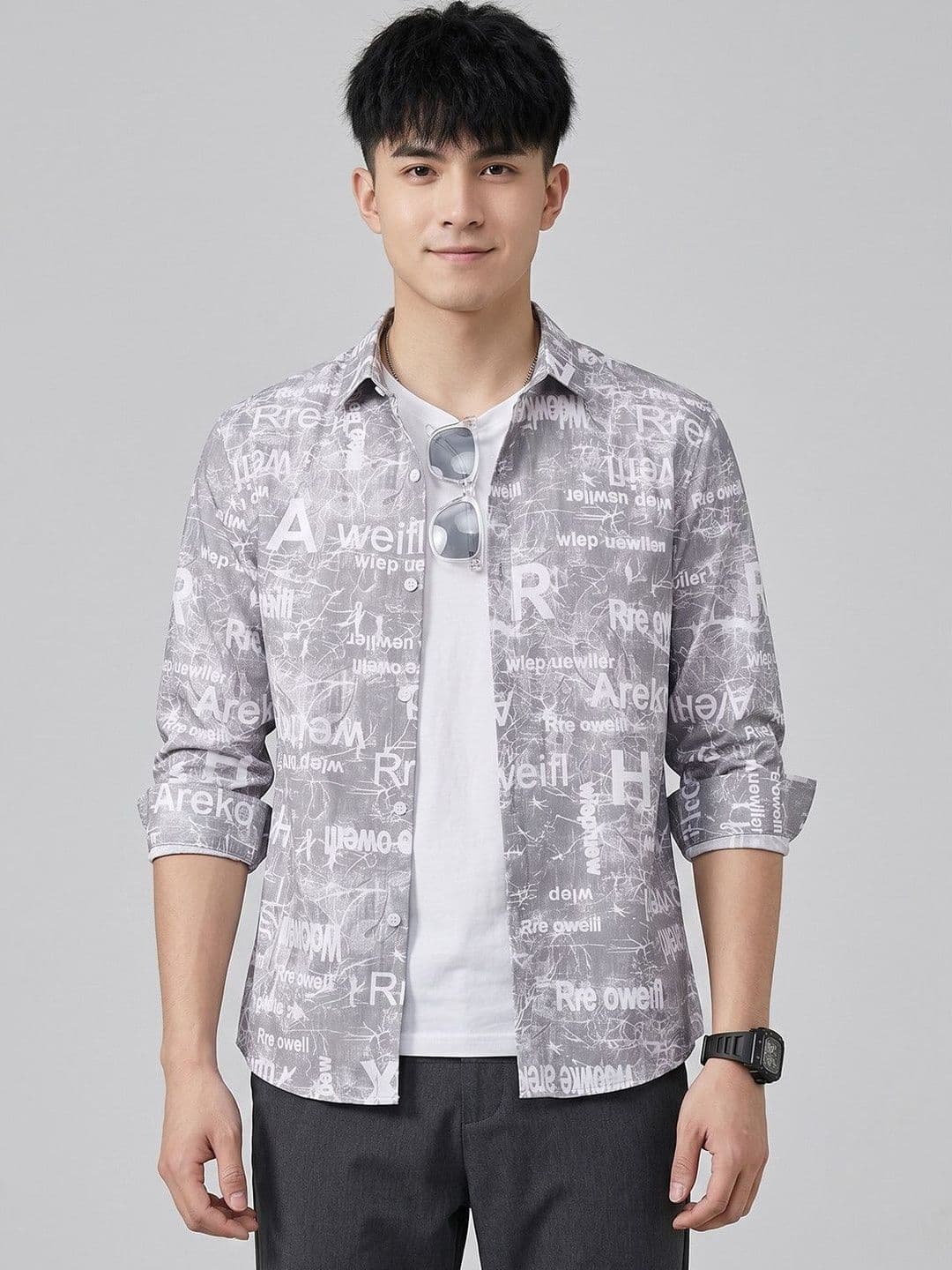 Suo Men Printed Casual Shirt - view 1