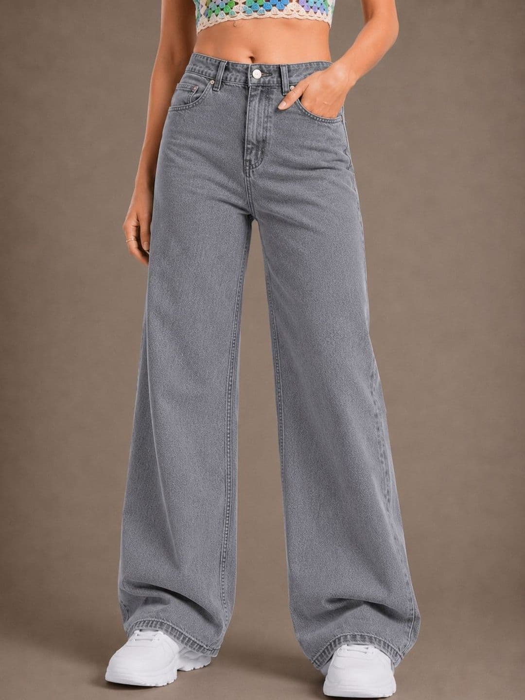 glitchez Women Comfort Wide Leg High-Rise Stretchable Jeans - view 1