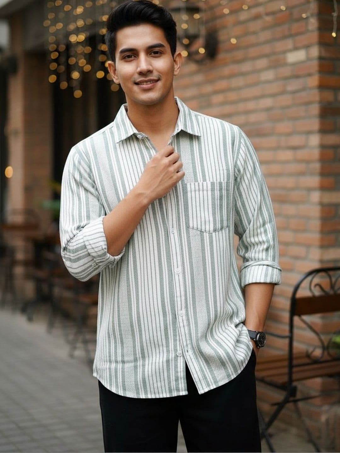 Roadster Men Standard Striped Casual Shirt - view 1