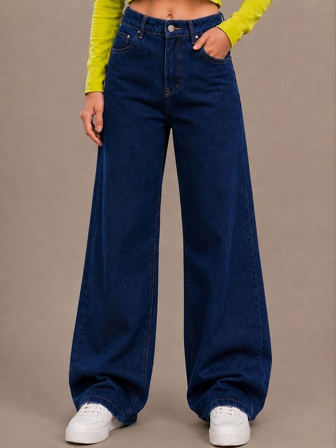 glitchez Women Comfort Wide Leg High-Rise Stretchable Jeans - view 1