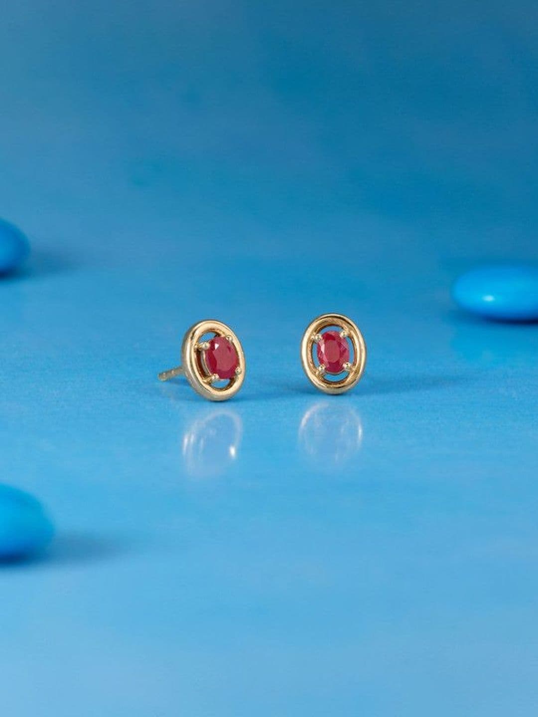 Mia by Tanishq 9Kt Gold Stud Earrings - 1.1 g - view 1