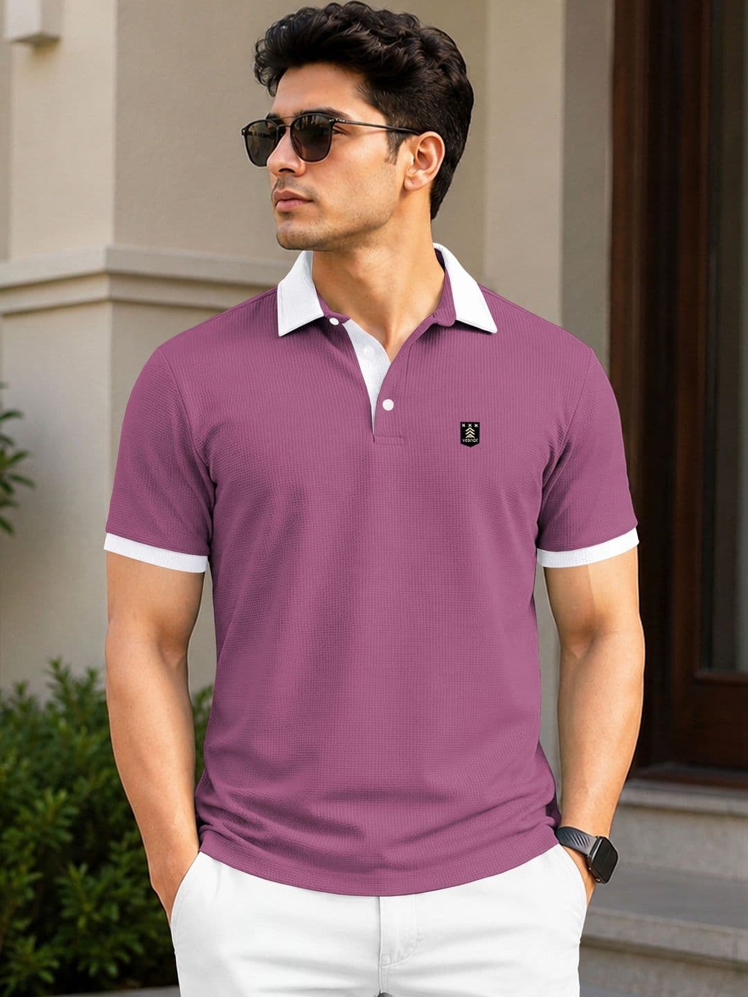 VeBNoR Men Polo Collar T-shirt - view 1