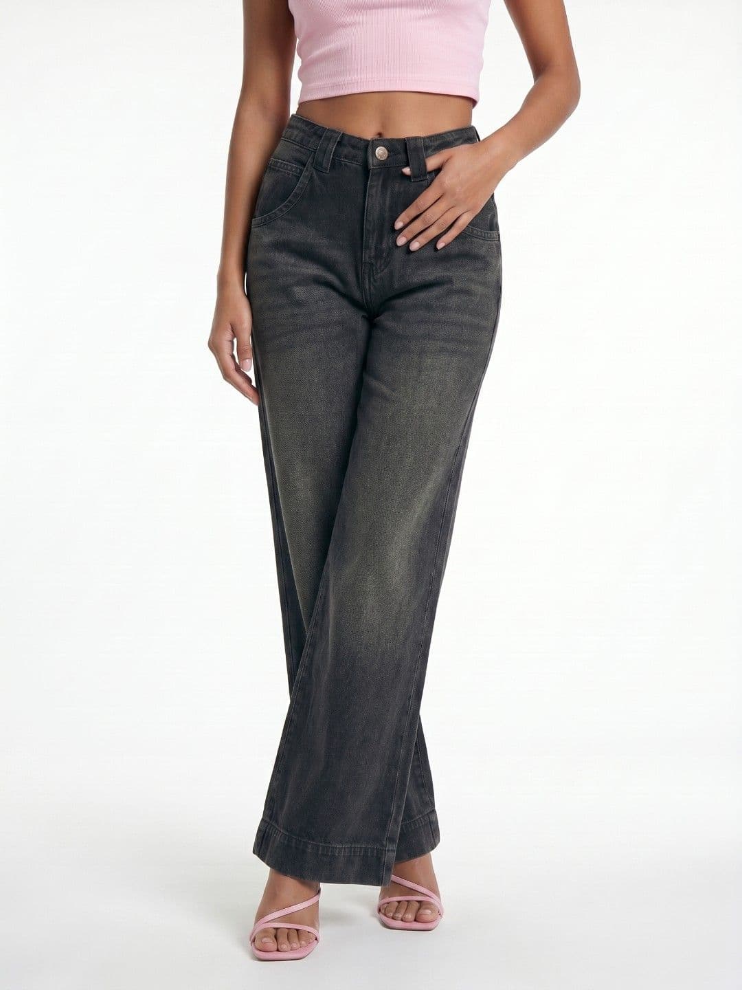 glitchez Women Regular Fit High-Rise Light Fade Jeans - view 1