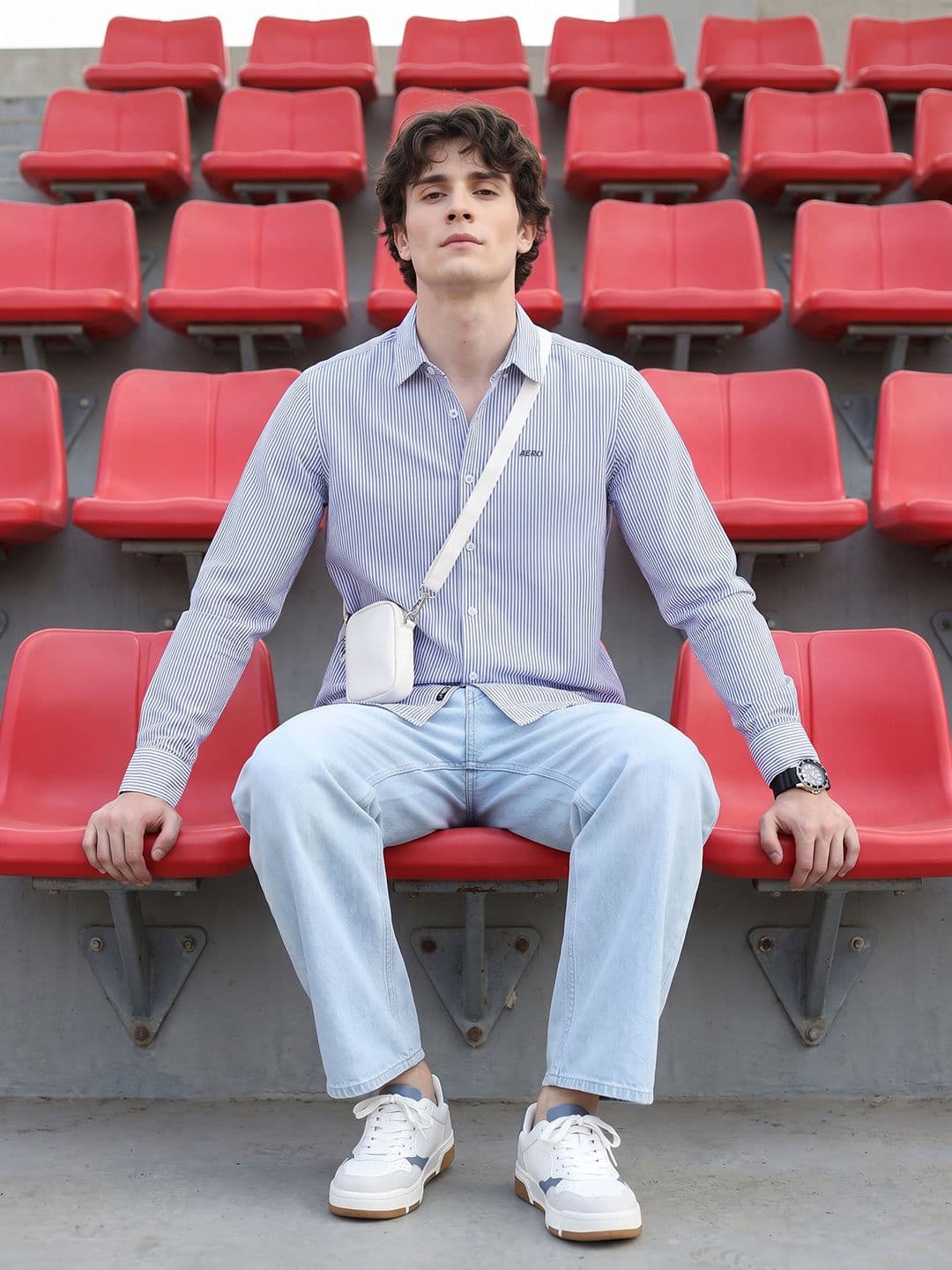 Aeropostale Striped Pure Cotton Casual Shirt - view 1