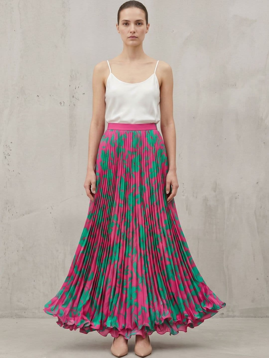 StyleCast x Revolte Women Abstract Maxi Flared Skirt - view 1