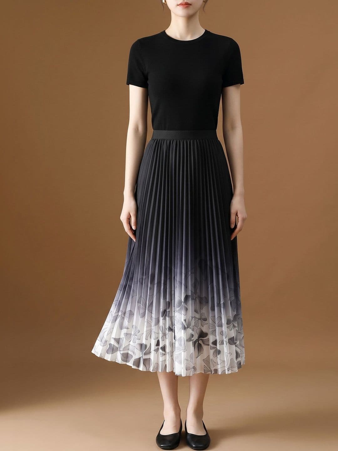 StyleCast x Revolte Women Floral Tiered Midi Flared Skirt - view 1