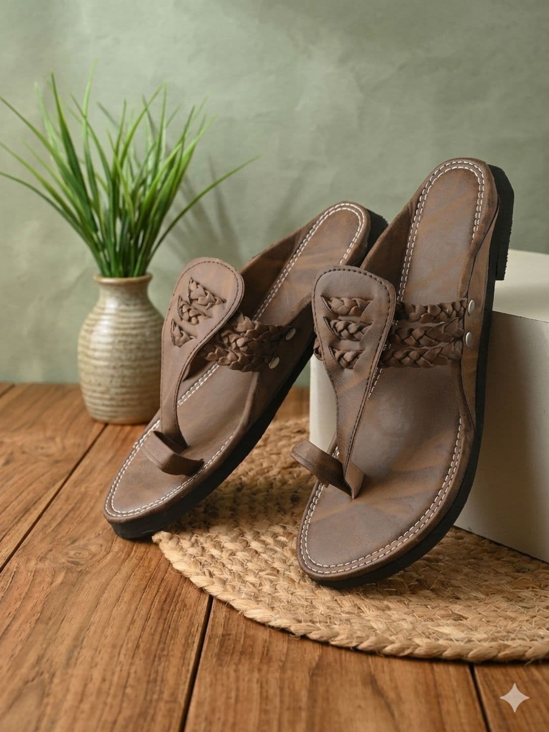 Anouk Men Textured One Toe Flats - view 1