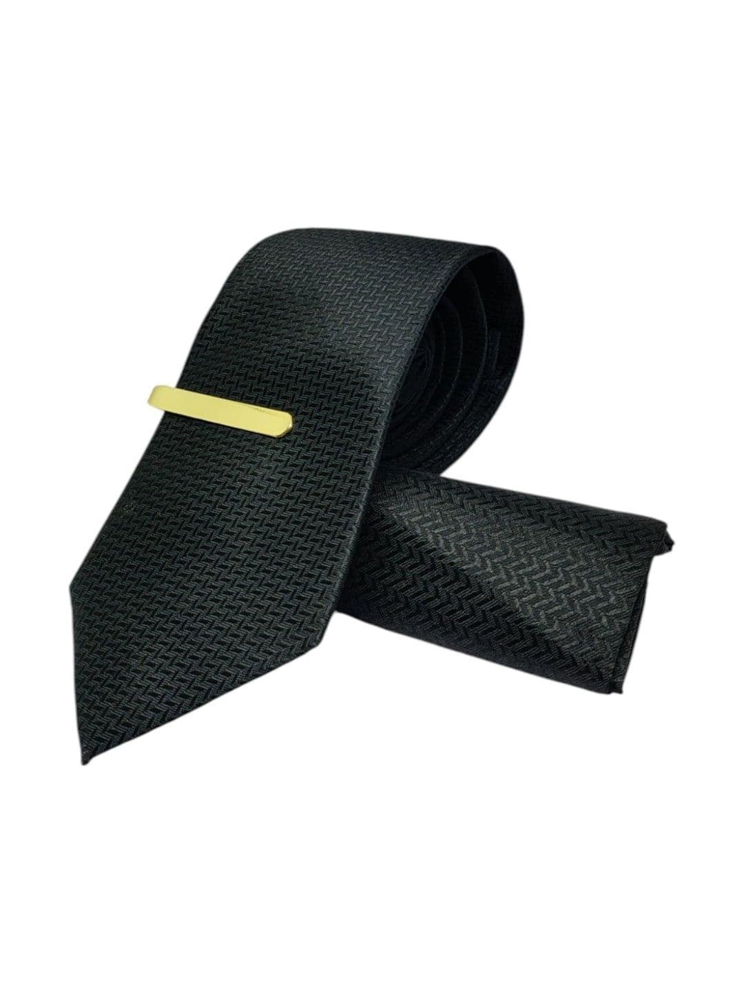 Fashmade Men Woven Design Skinny Tie - view 1
