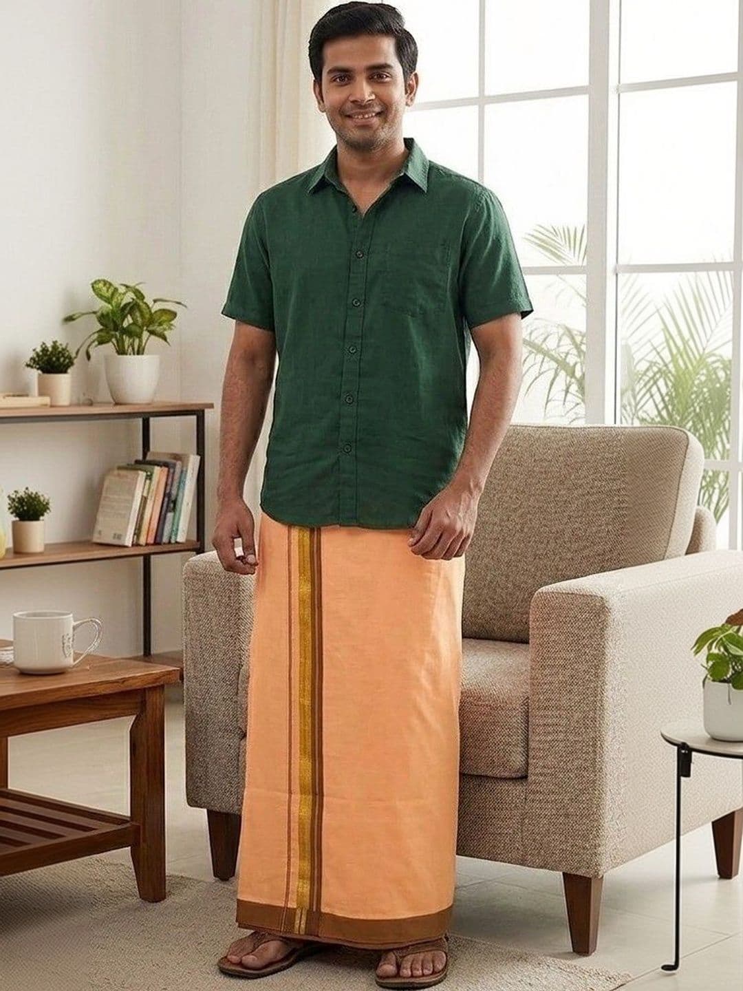 Sharan Elegance Men Cotton Blend Dhoti Dhotis - view 1